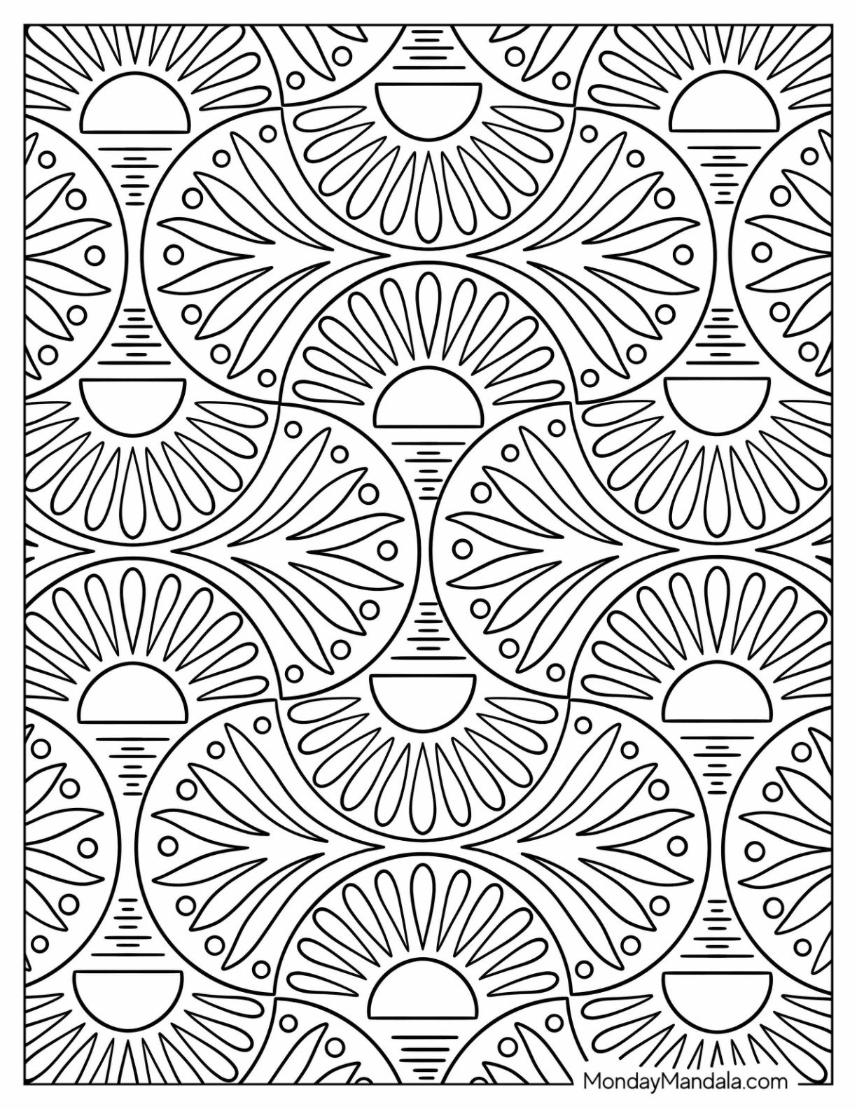20 Pattern Coloring Pages Free PDF Printables 