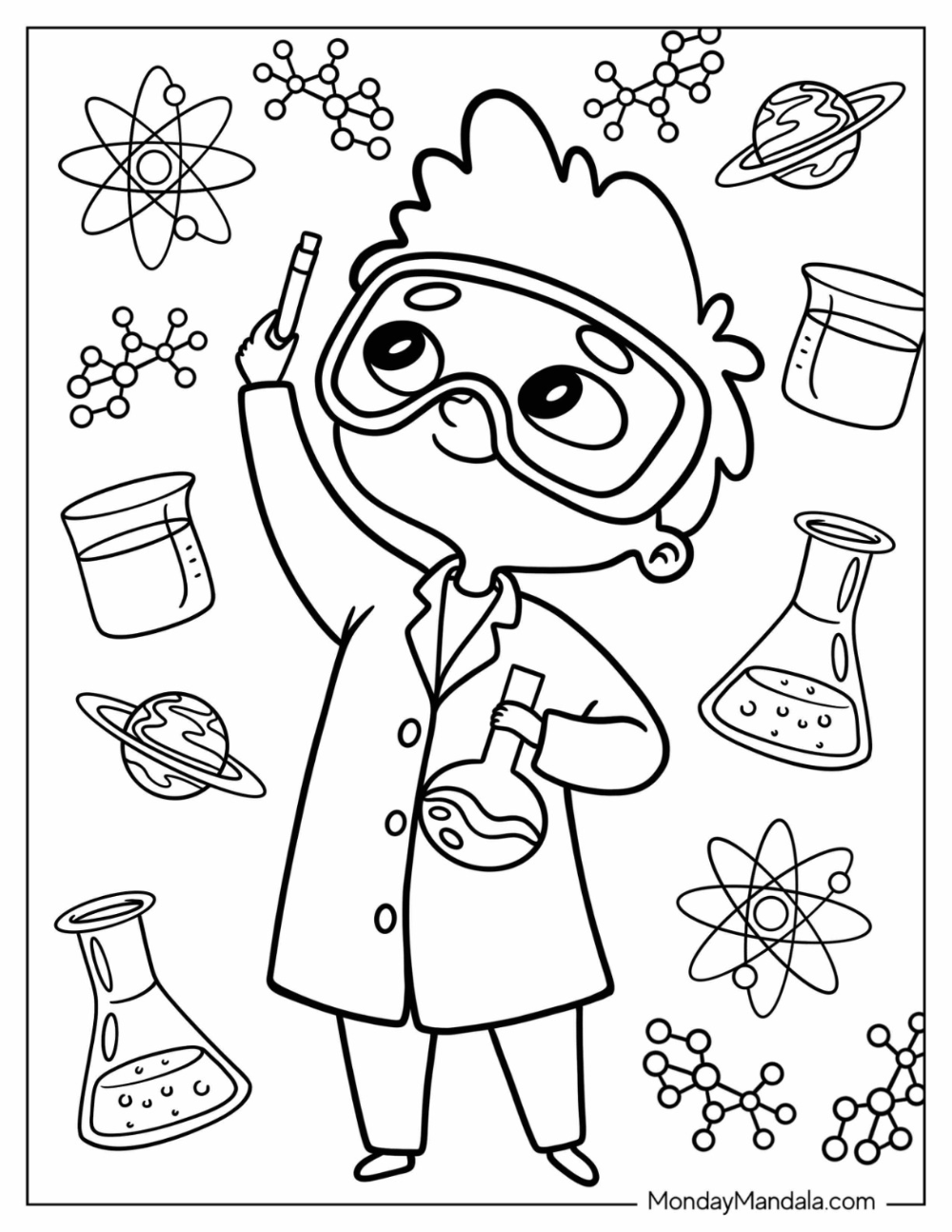 20 Science Coloring Pages Free PDF Printables Science Color Sheets