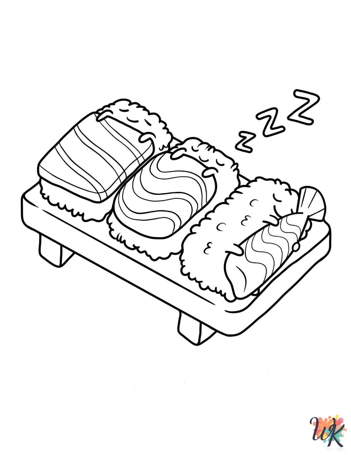 Sushi Coloring Pages
