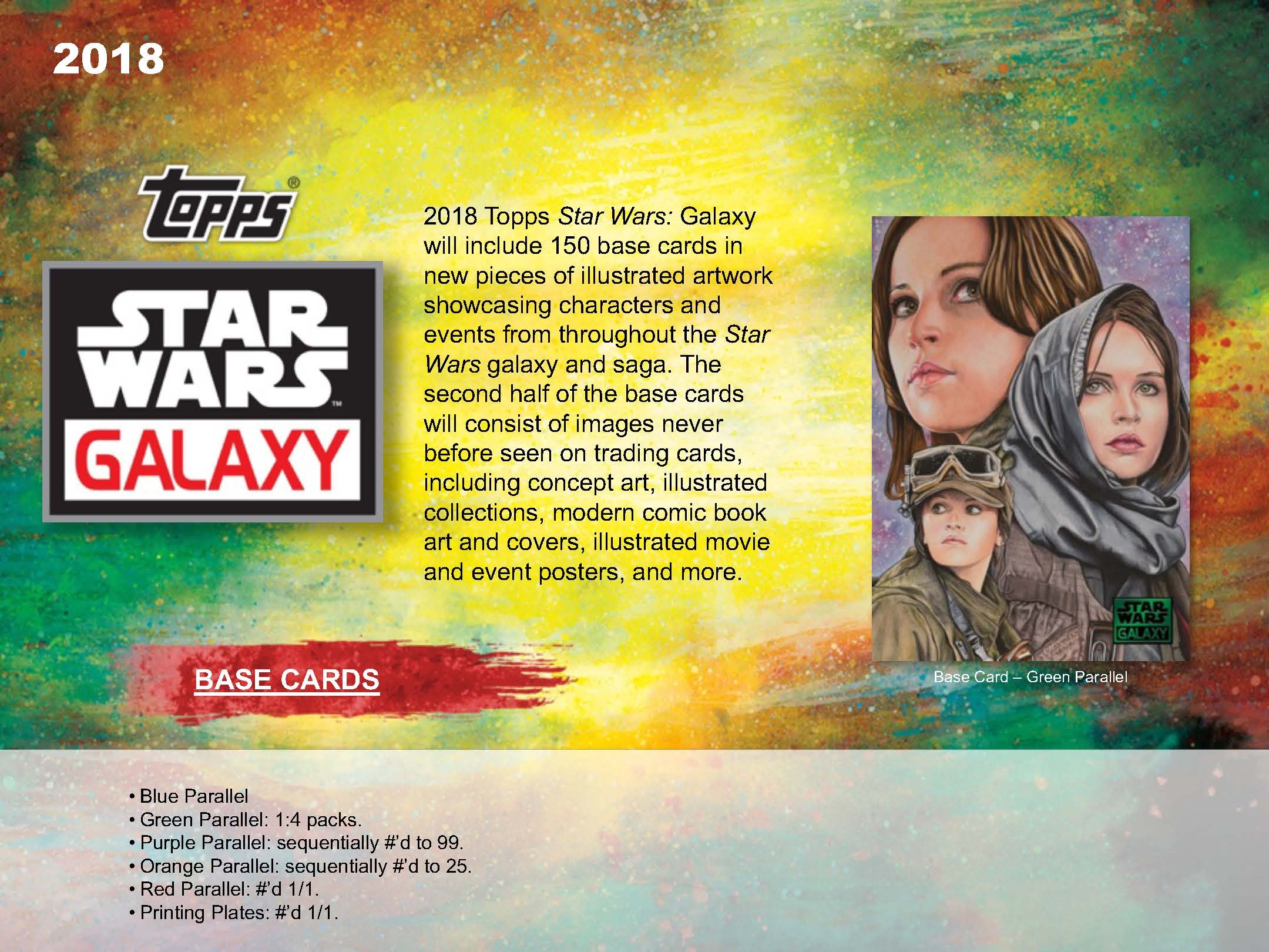 2018 Topps Star Wars Galaxy Trading Cards Back By Popular Demand