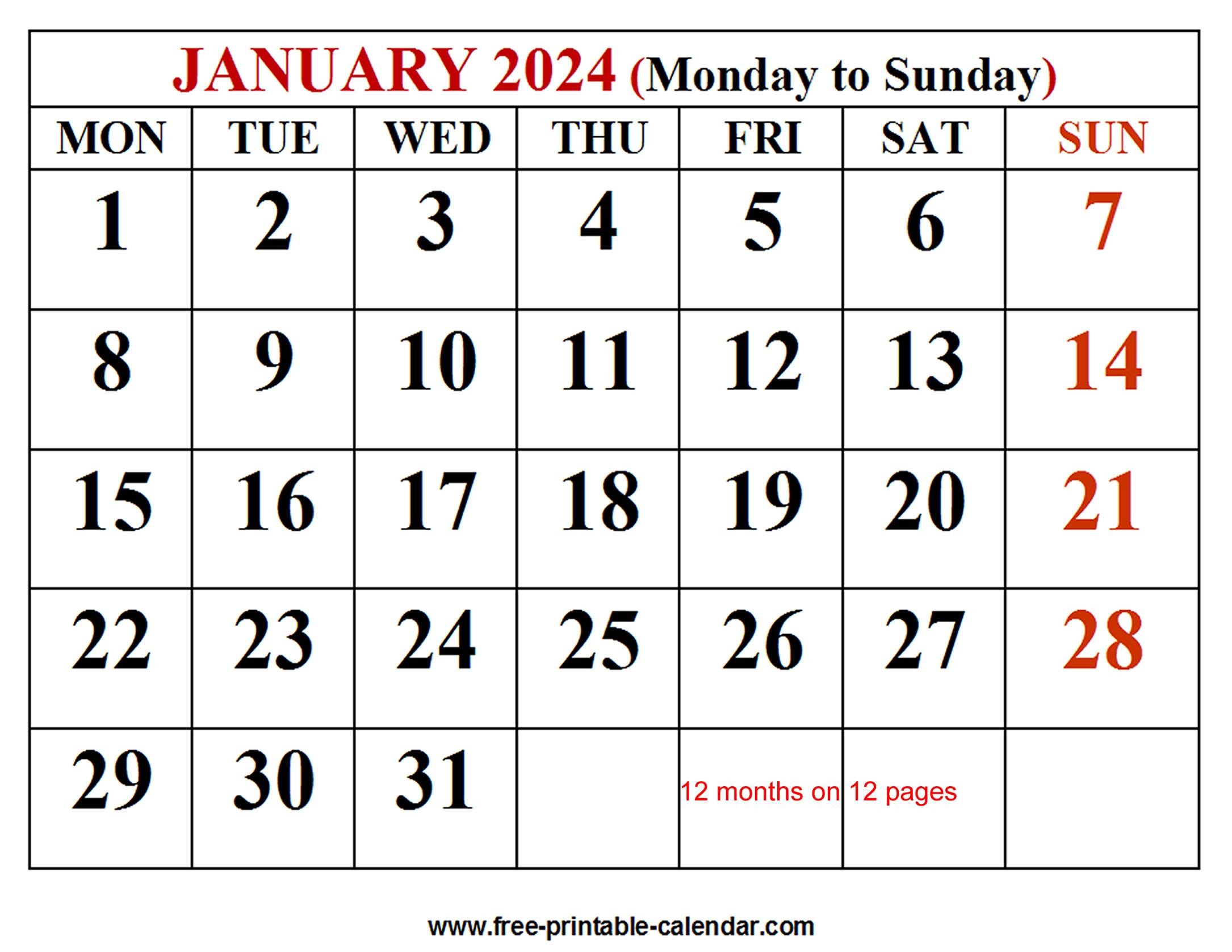2024 Calendar Templates Free Printable Sheets Liesa Pamella