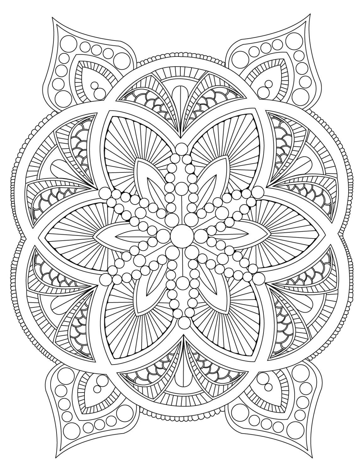 21 Awesome Mandala Coloring Pages For Adults For Kindergarten 