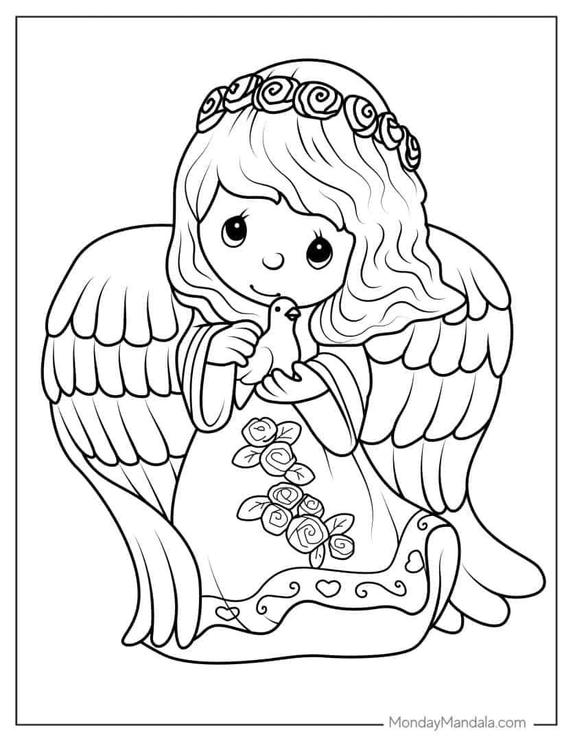 22 Angel Coloring Pages Free PDF Printables 