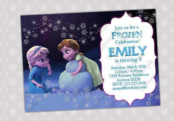22 Create Olaf Birthday Invitation Template In Word For Olaf Birthday 