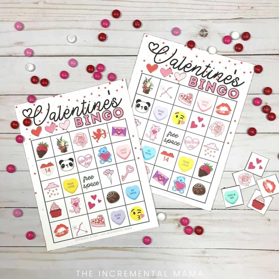 24 Valentine Bingo Cards Free Printable