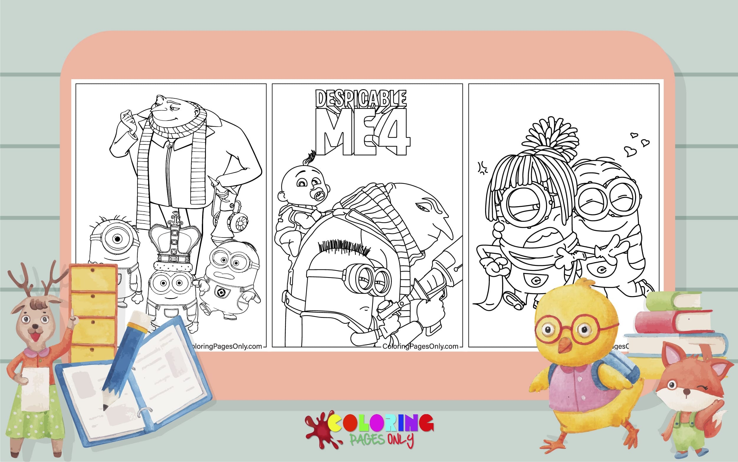 25 Despicable Me 4 Coloring Pages ColoringPagesOnly