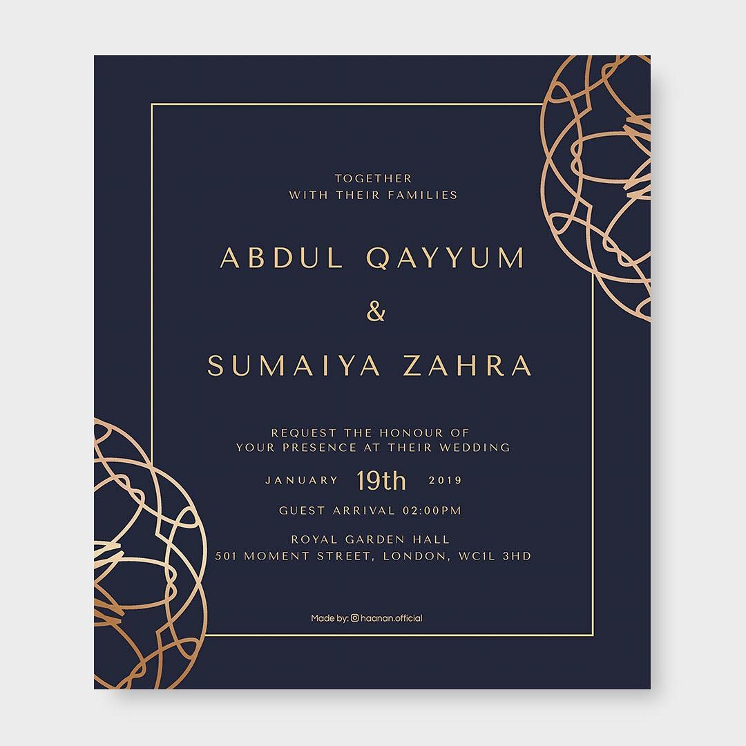 25 Islamic Wedding Invitation Card Designs For Muslims