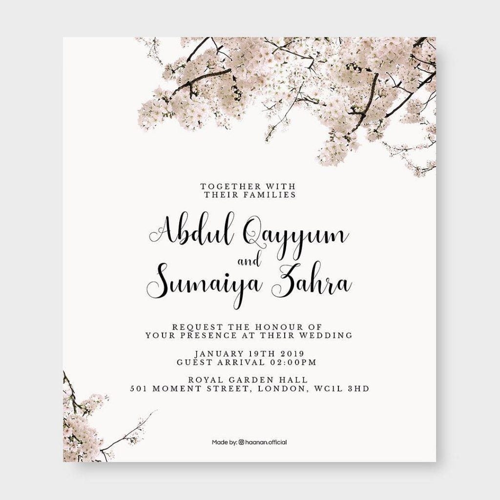 islamic wedding invitation template free