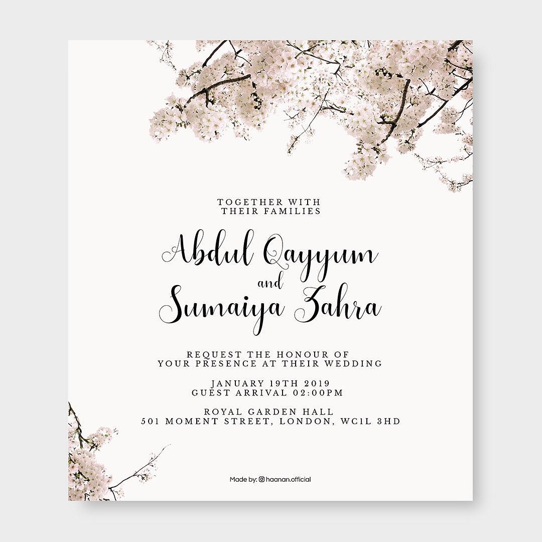 islamic wedding invite template