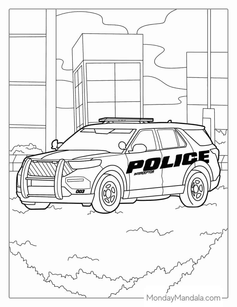 Coloring Pages Of Police Cars
