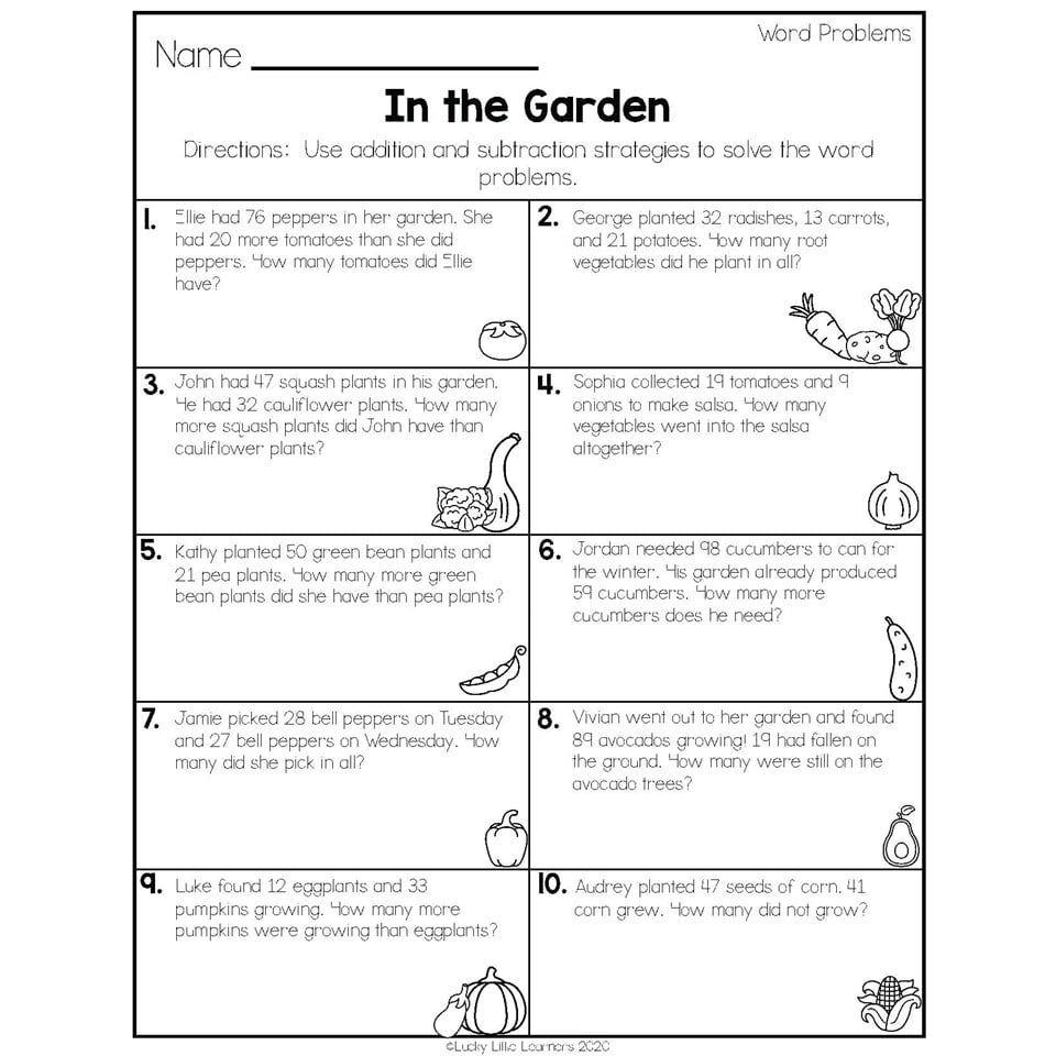 2nd Grade Math Worksheets Operations And Algebraic Thinking 