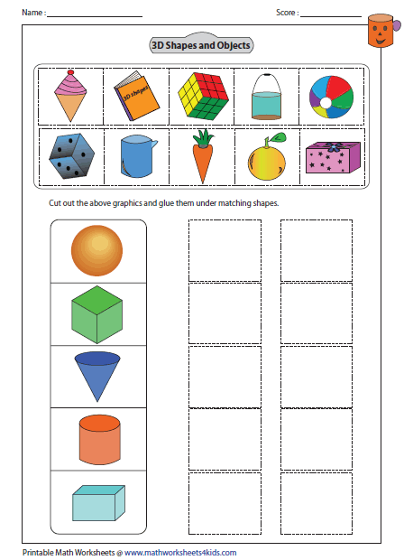 shapes for kindergarten worksheets