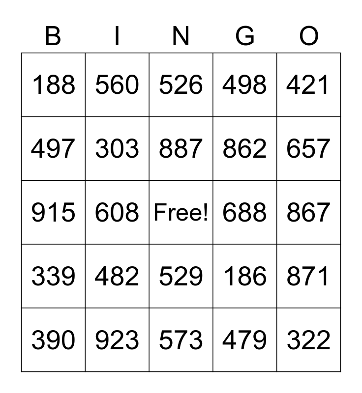 3 Digit Number Cards Free Printable Printable Cards