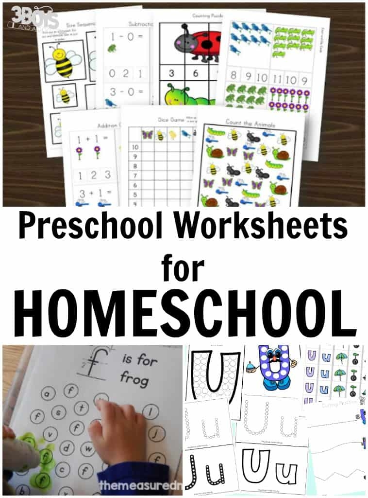 30 Fun Homeschooling Preschool Worksheets