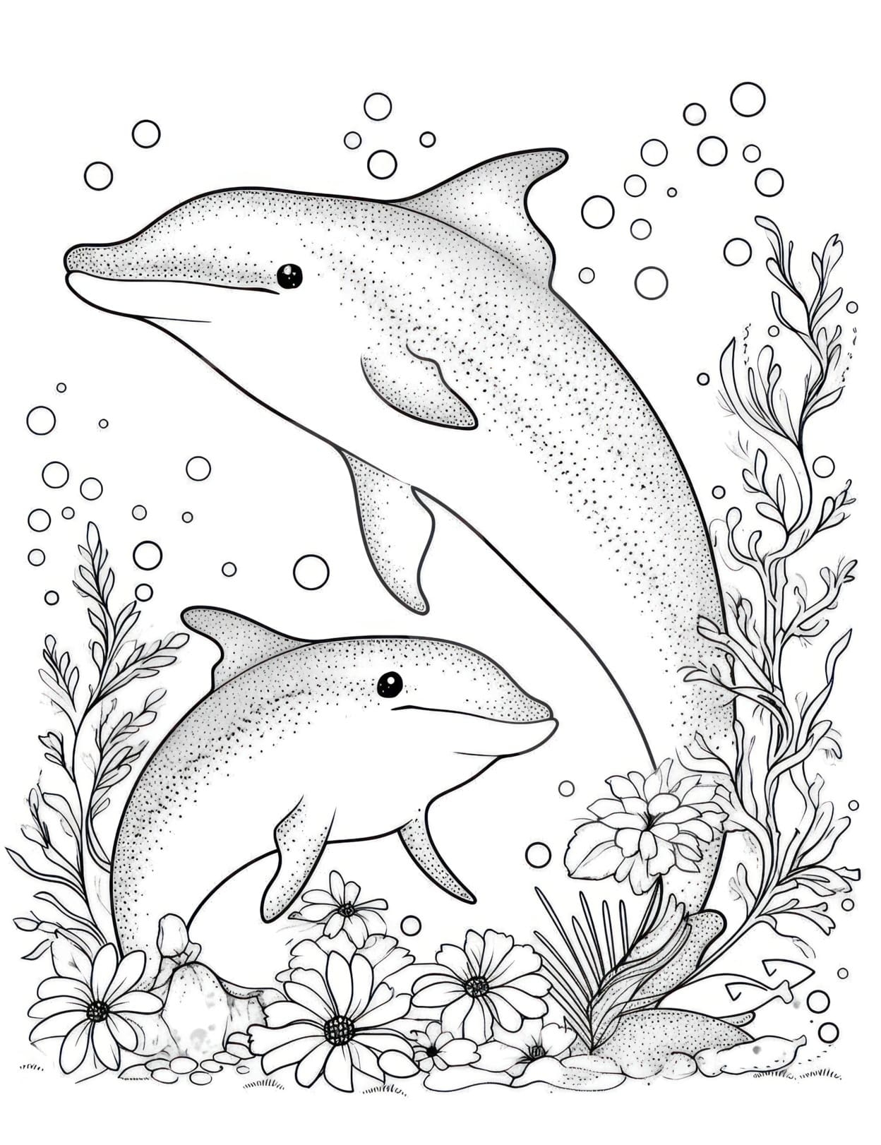 free printable coloring pages dolphins