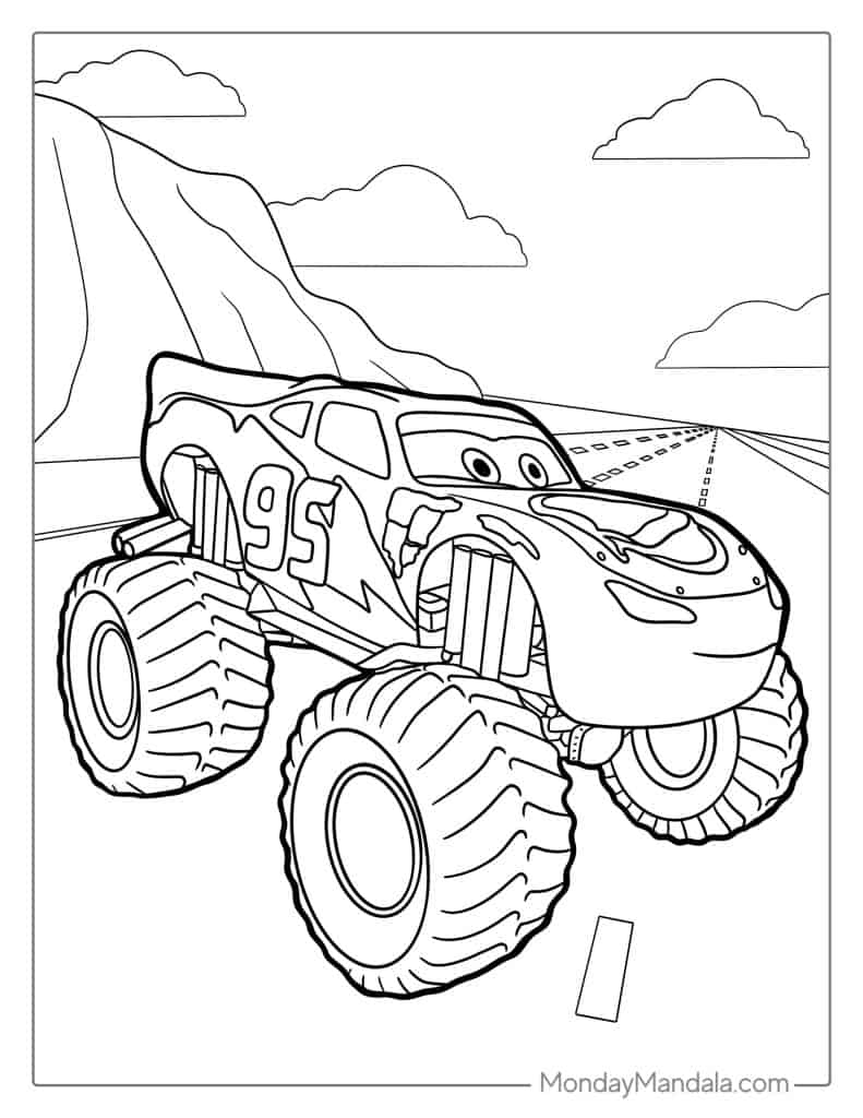 Coloring Pages Monster Trucks