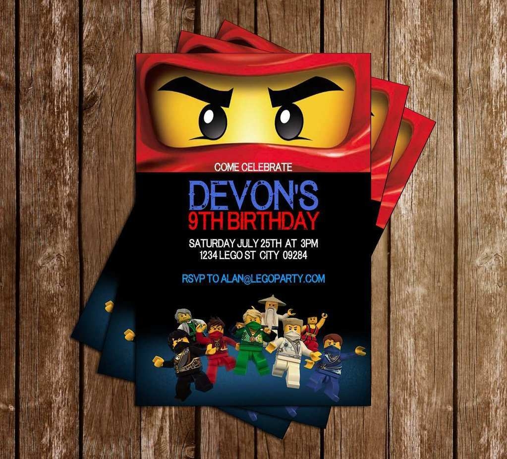 33 Report Ninjago Party Invitation Template Free PSD File With Ninjago 