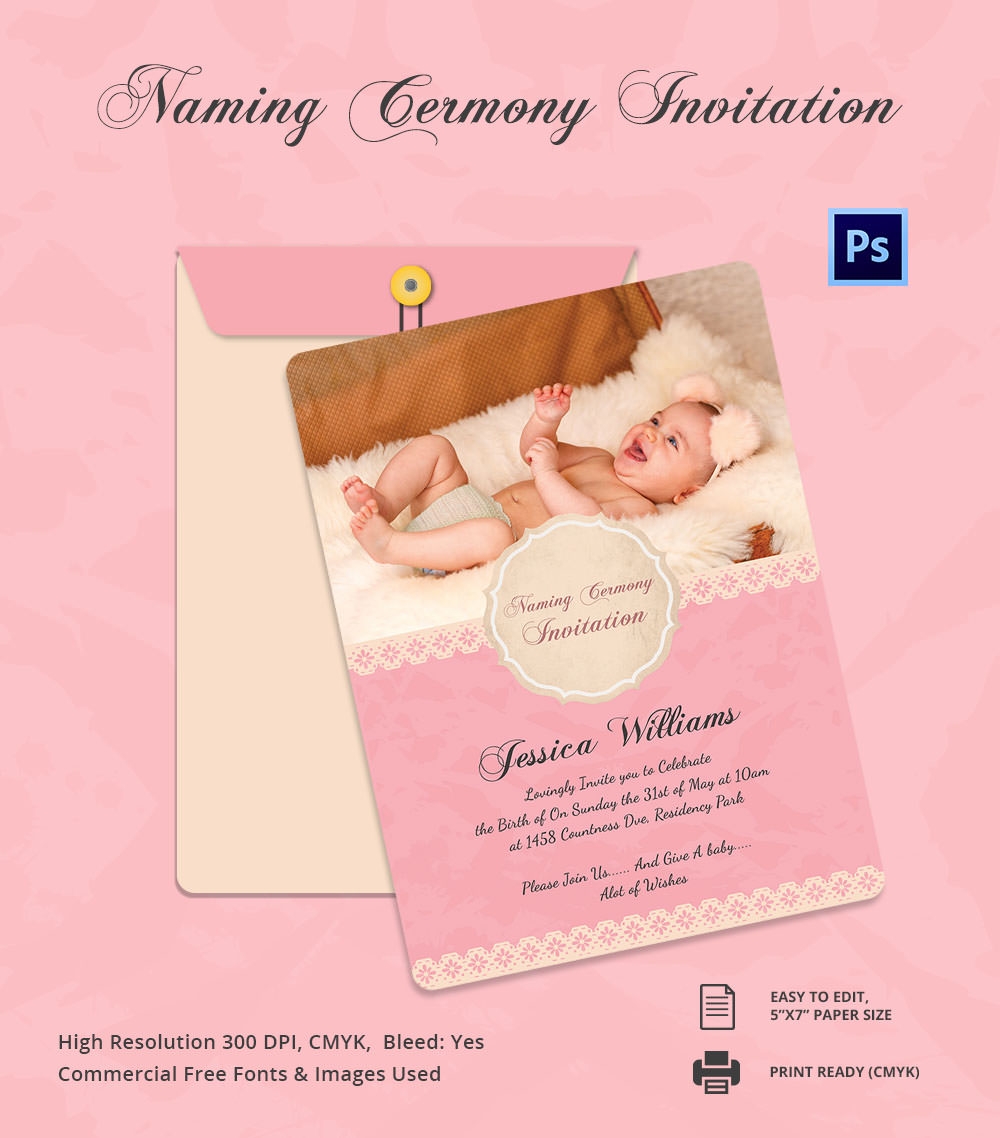 37 Naming Ceremony Invitations Free PSD PDF Format Download Free 