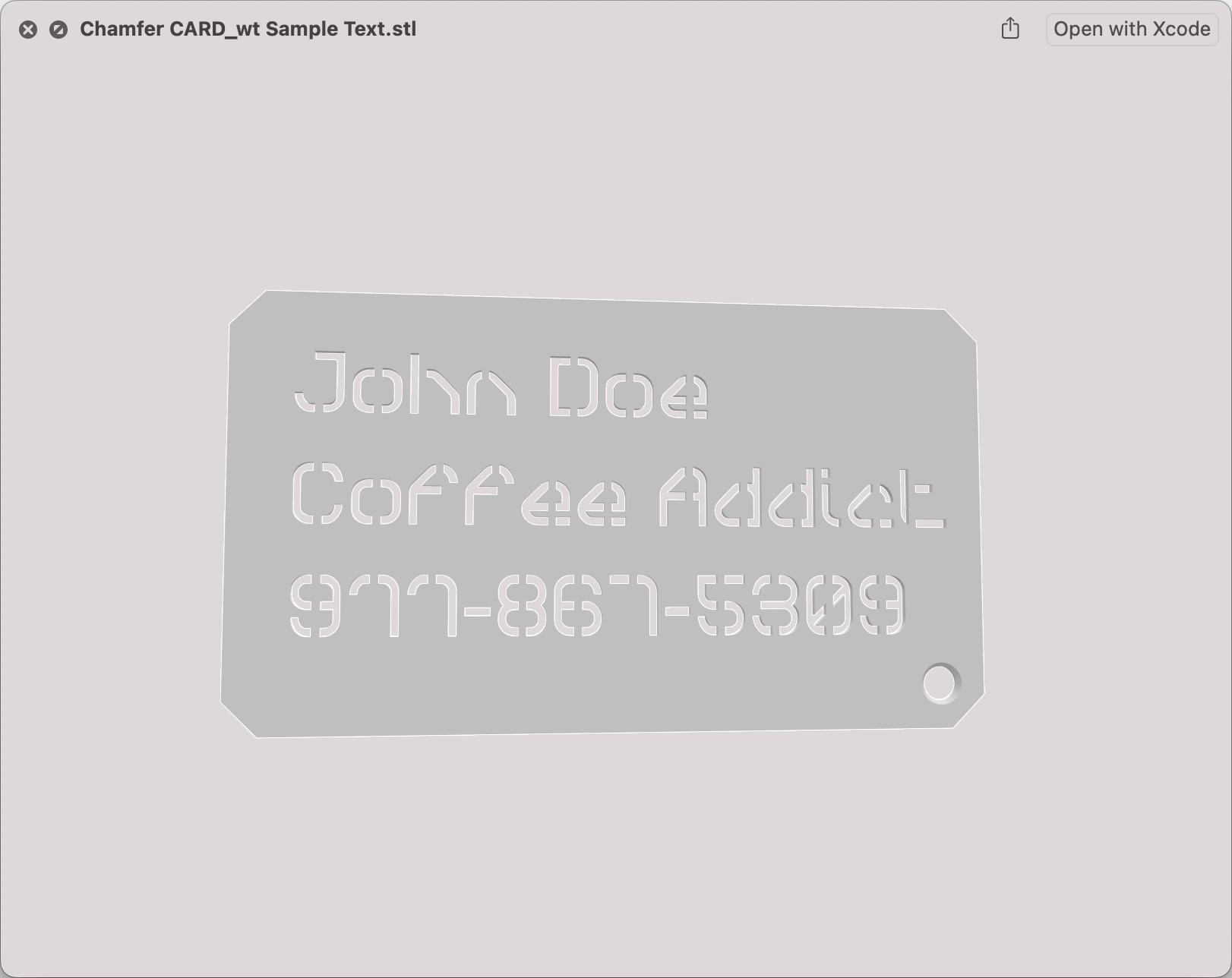 3D Printable Business Card Stackable With Font By ProdByLGCY 