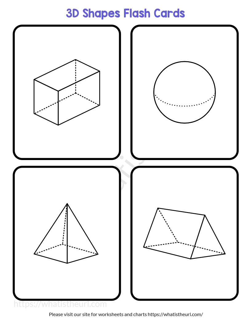 3D Shapes Flash Cards Printable 10 Your Home Teacher