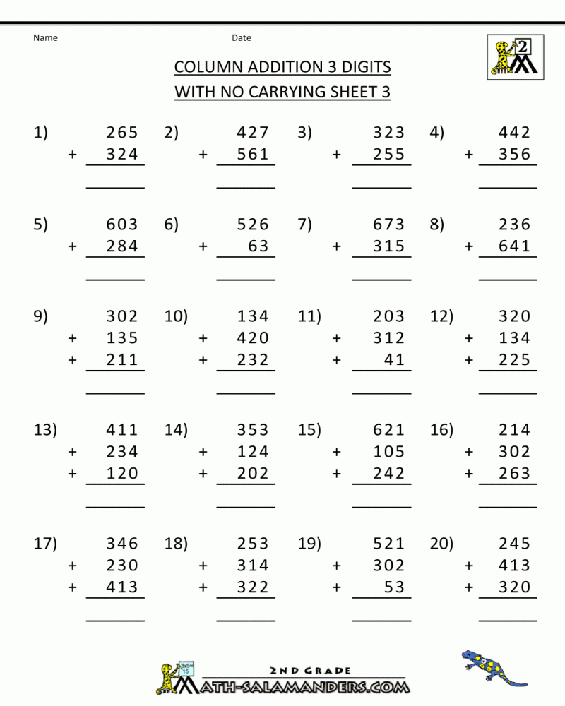 math worksheet 3rd grade
