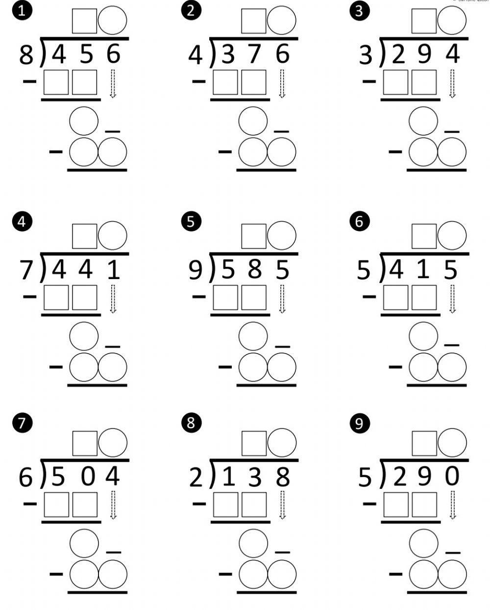 4 Digit By 2 Digit Long Division With Grid Assistance And NO 