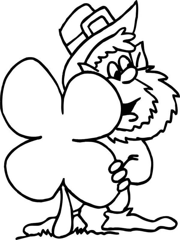 4 Leaf Clover Coloring Page Coloring Home