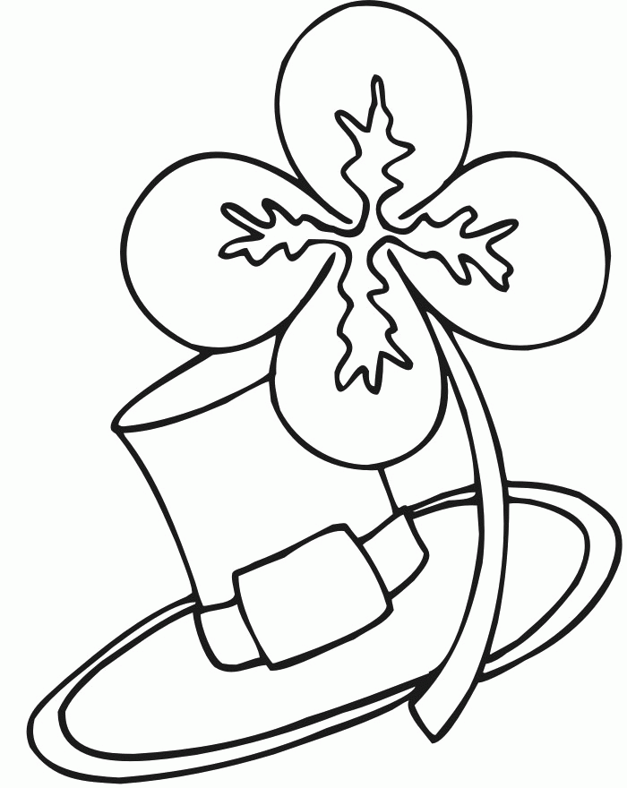 4 Leaf Clover Coloring Page Coloring Home