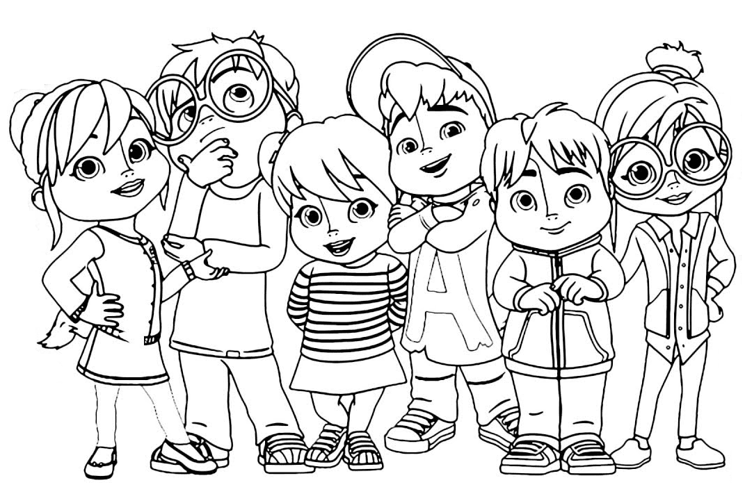 Alvinnn And The Chipmunks Coloring Pages