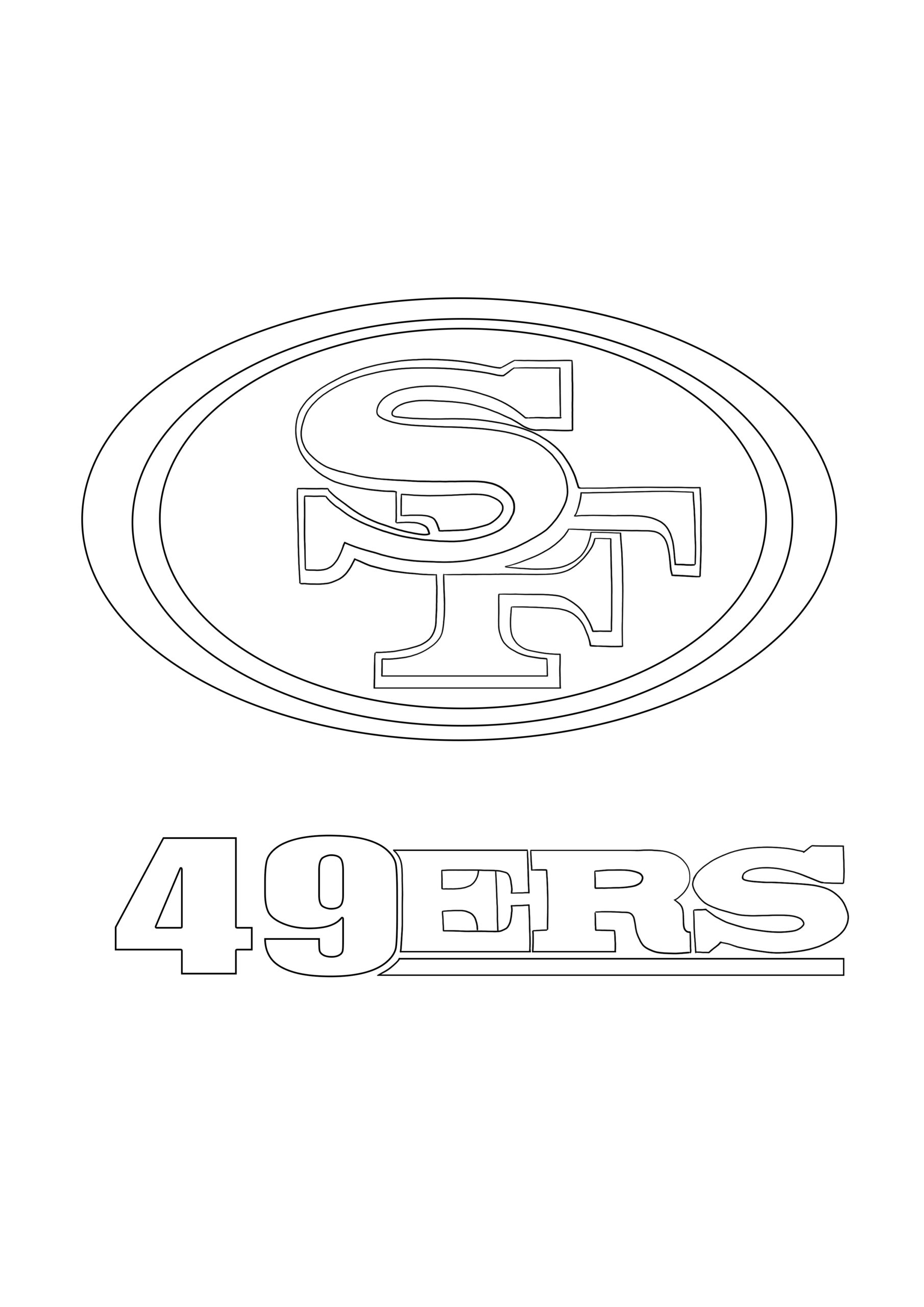 49ers Coloring Pages Coloring Nation