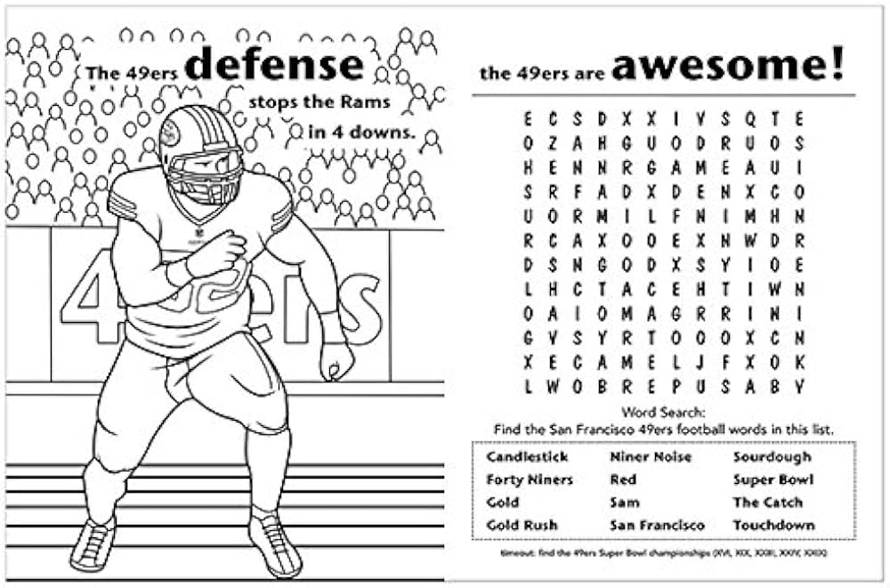 49ers Coloring Pages Coloring Nation