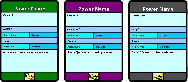 4e printable power cards
