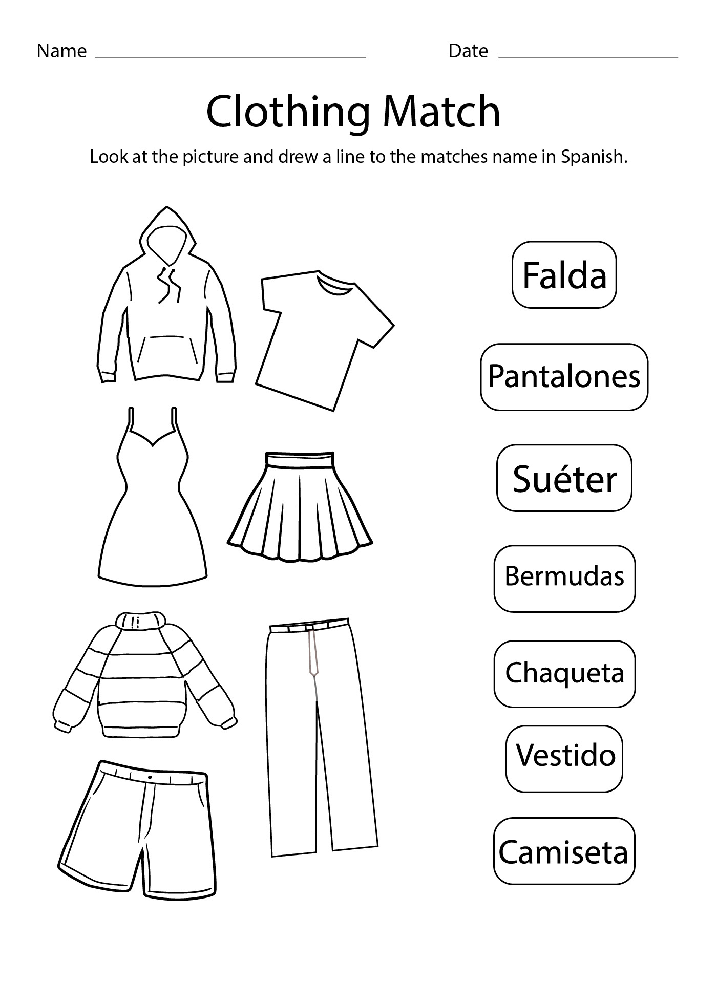 5 Best Clothes Printable Worksheets PDF For Free At Printablee