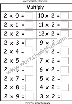 mutliplication worksheet