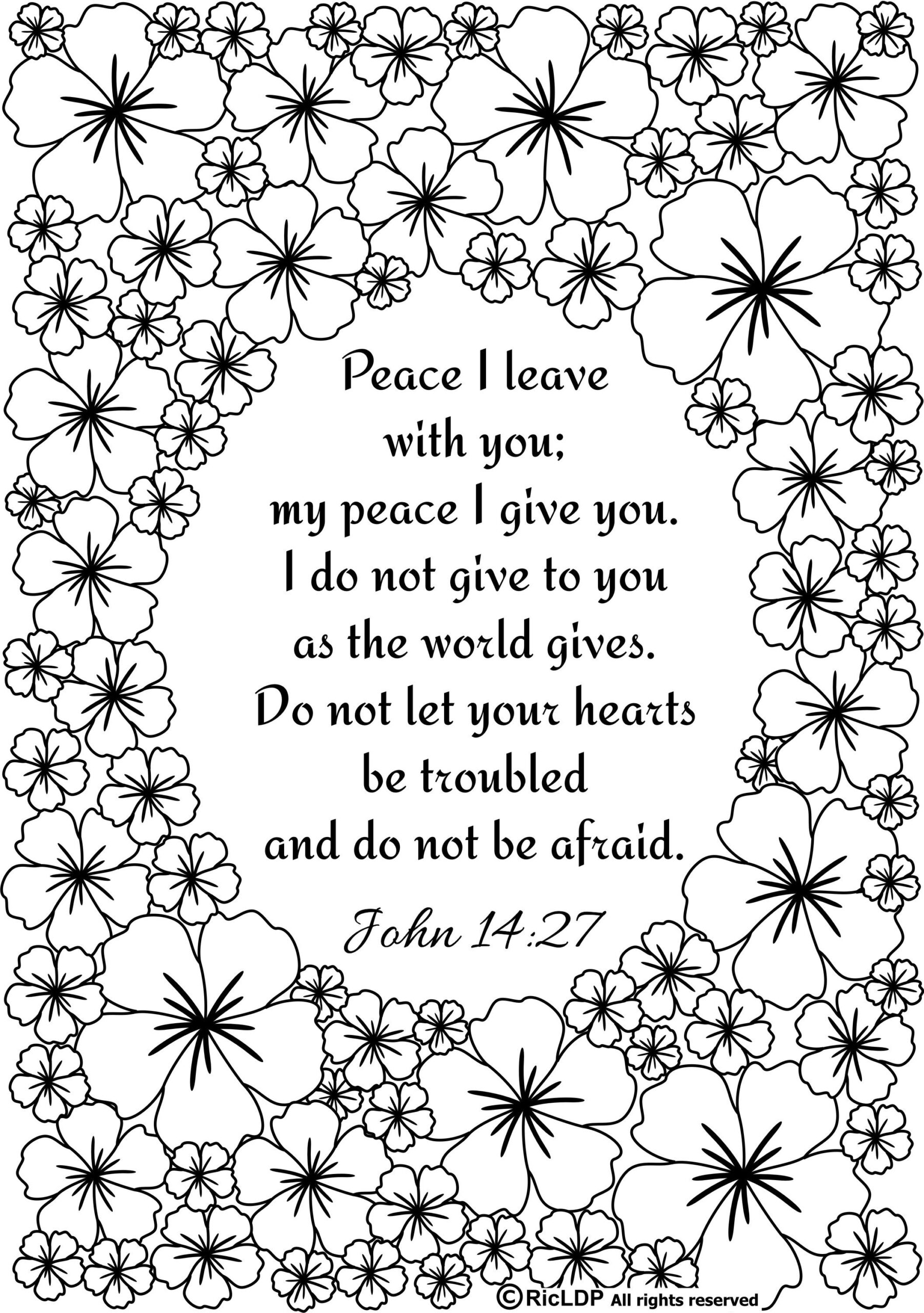  5 Inspirational Bible Verses Coloring Pages Terbaru 2021