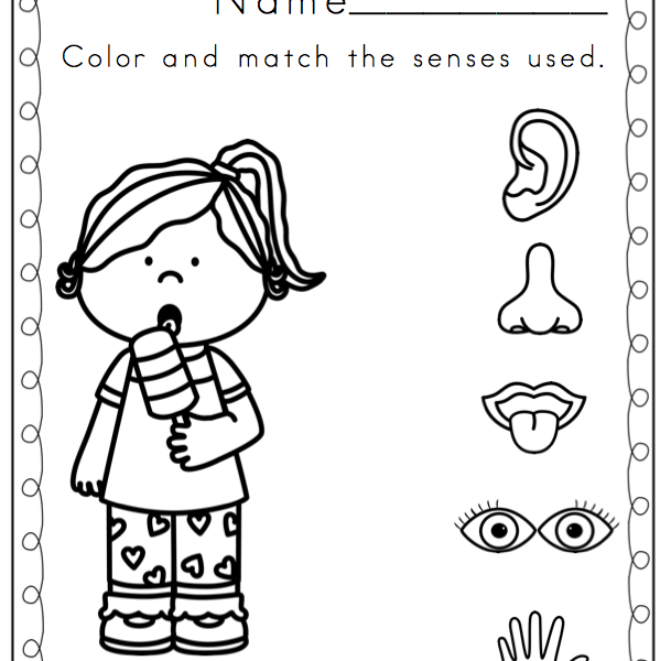 5 Senses Coloring Pages At GetDrawings Free Download
