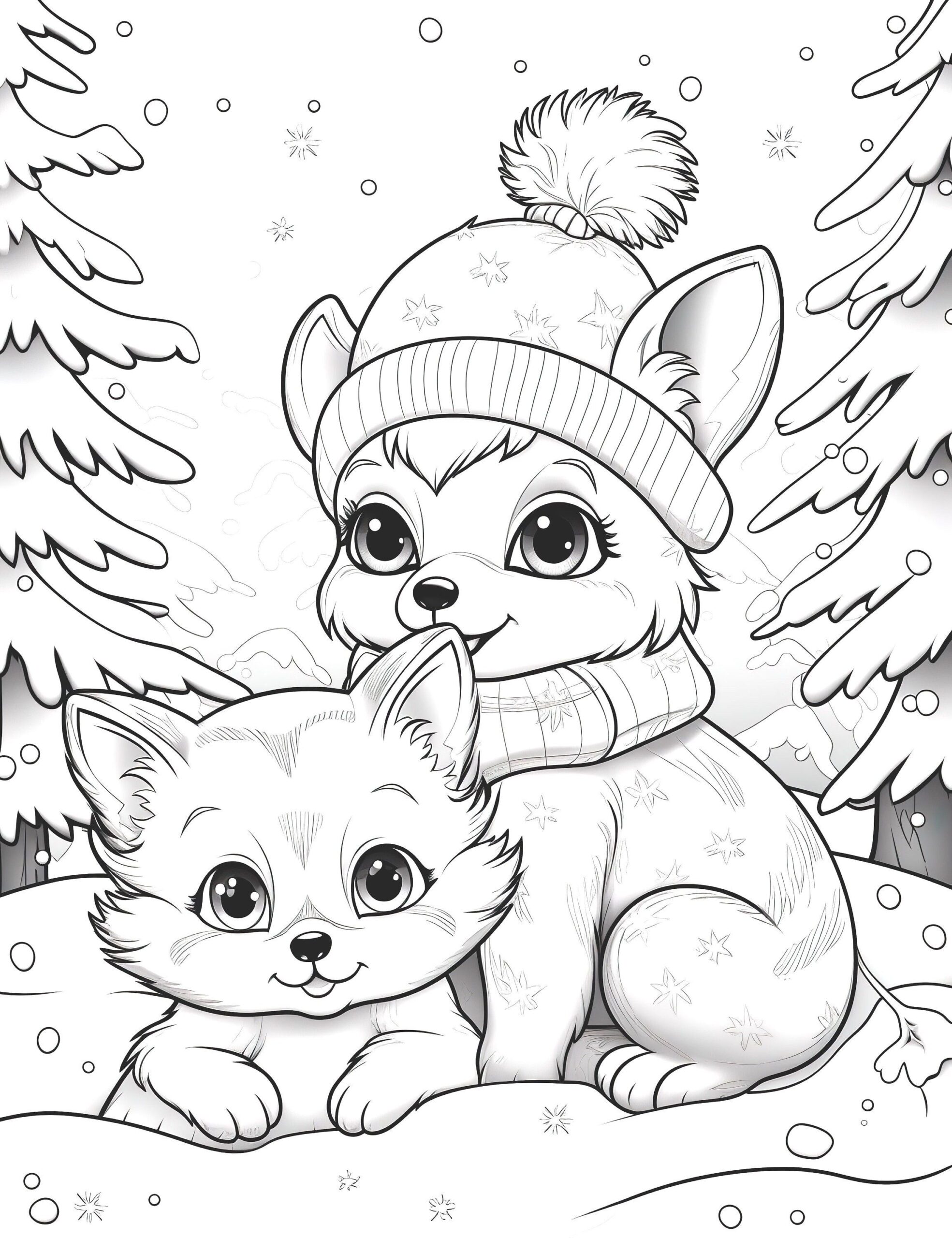 5 Winter Coloring Pages Teacher Color Pages For Kids Cute Coloring 