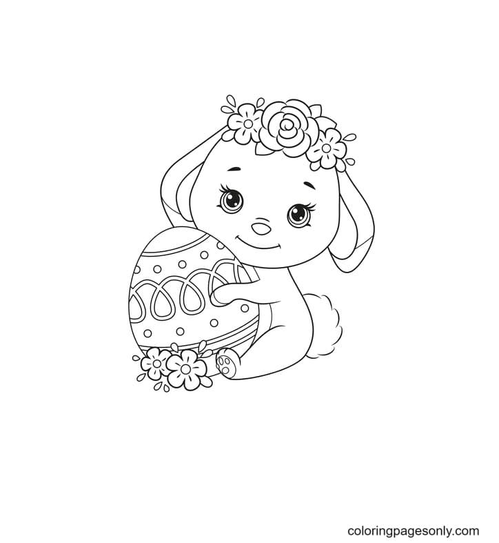 Coloring Pages Of Easter Bunnies