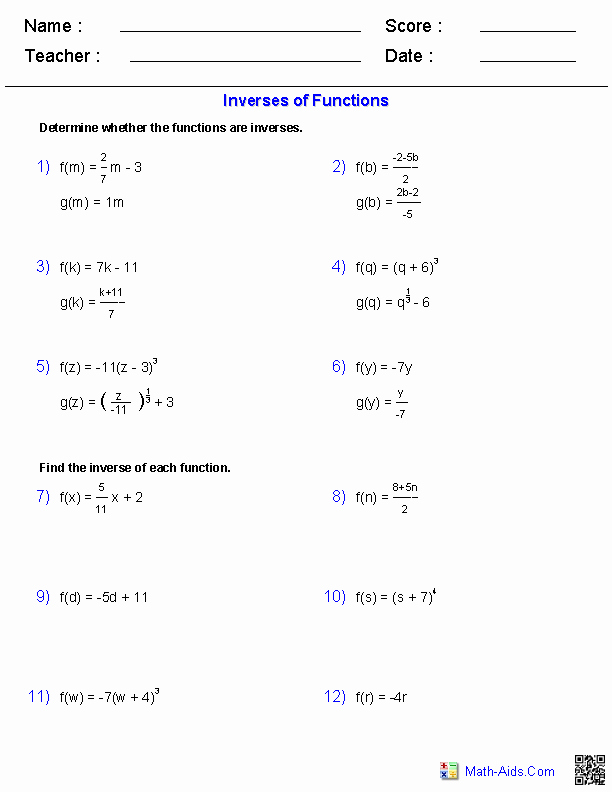 50 Function Operations And Composition Worksheet Chessmuseum Template