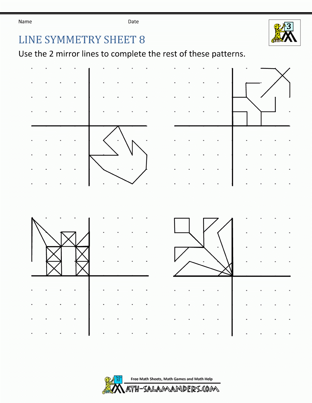 50 Line Of Symmetry Worksheet Chessmuseum Template Library
