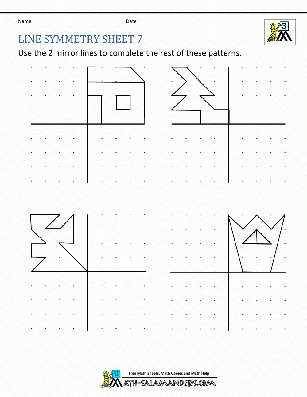 50 Line Of Symmetry Worksheet Chessmuseum Template Library