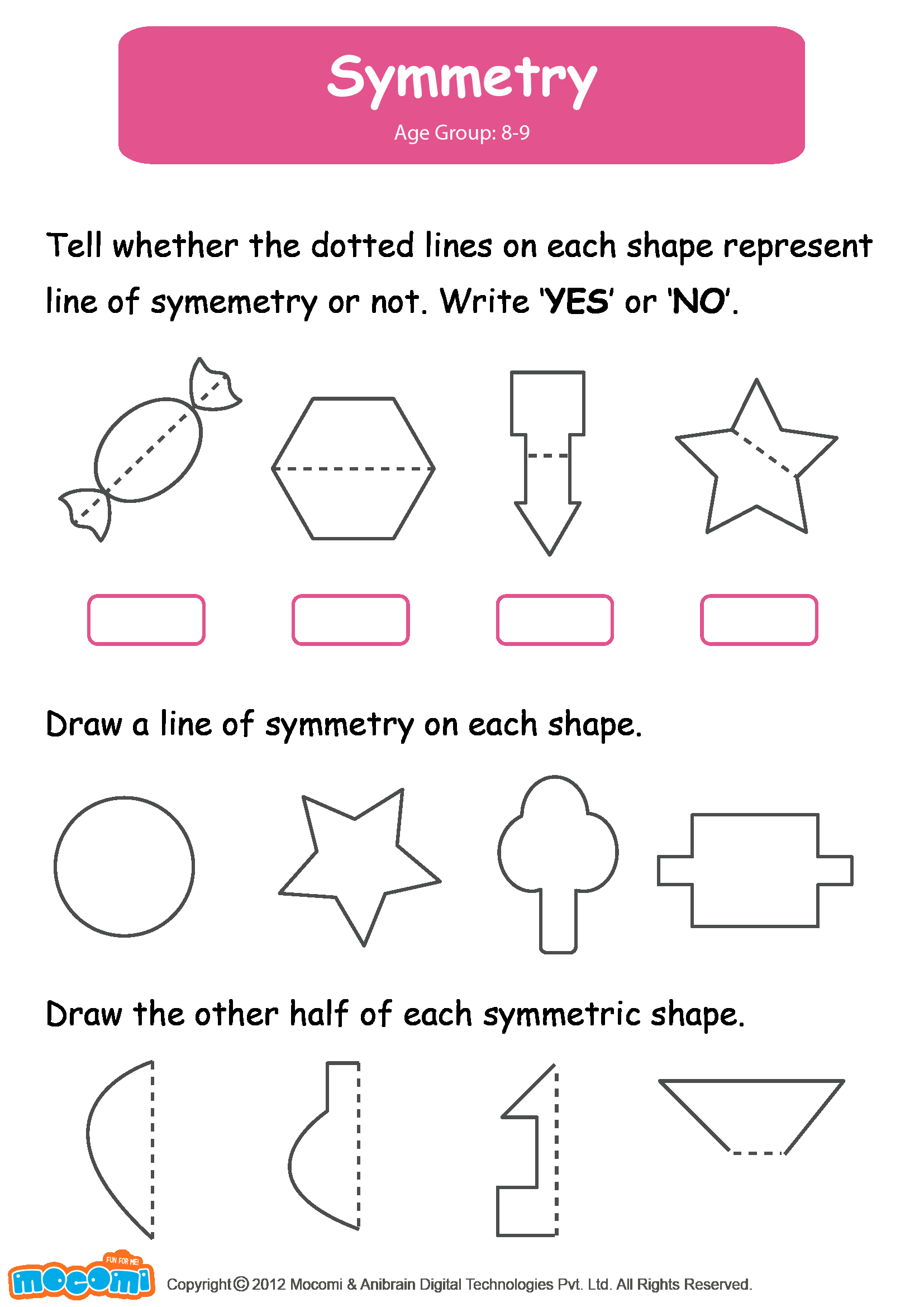 50 Line Of Symmetry Worksheet Chessmuseum Template Library