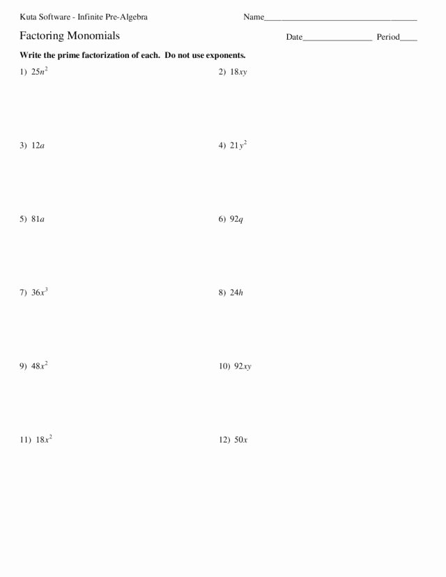 50 Multiplying Monomials Worksheet Answers