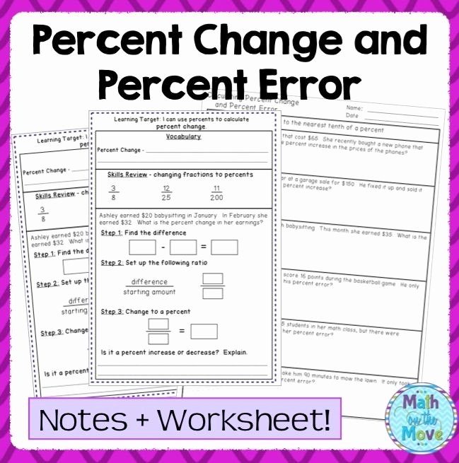 50 Percent Error Worksheet Answer Key