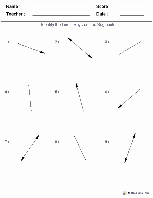 geometry points lines and planes worksheet