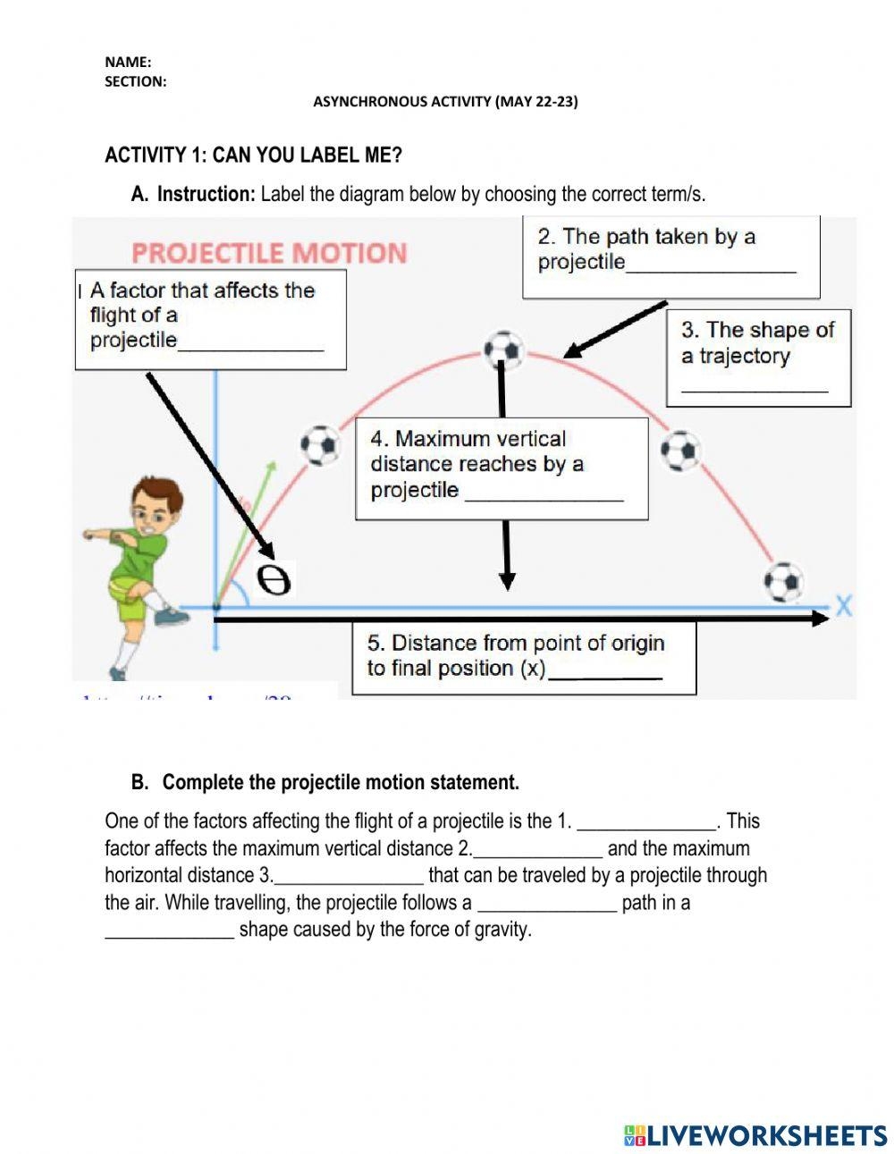 50 Projectile Motion Worksheets On Quizizz Free Printable 