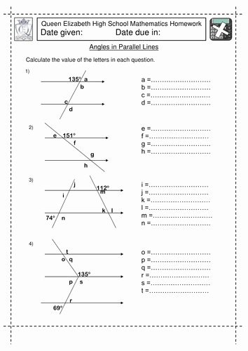 50 Proving Lines Parallel Worksheet