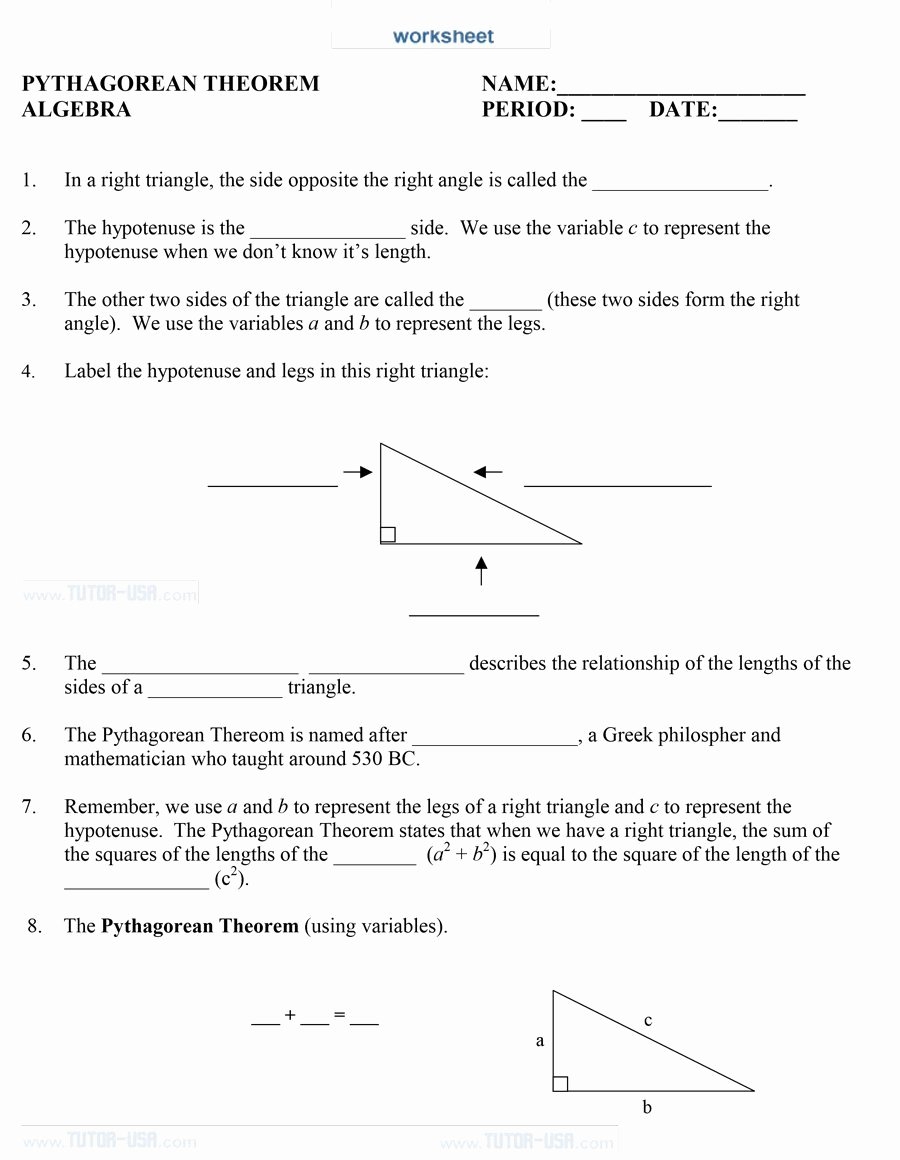 50 Pythagoras Theorem Worksheet Pdf Chessmuseum Template Library