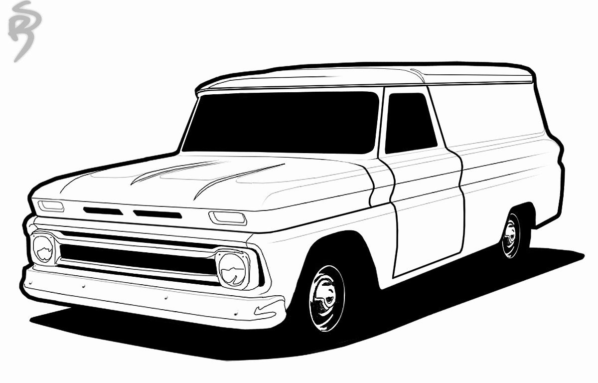 57 Chevy Truck Coloring Page Coloring Pages