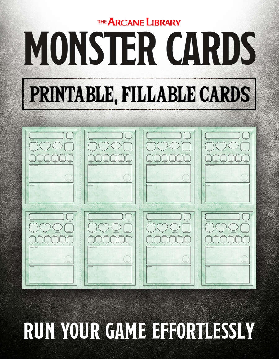 5e printable cards